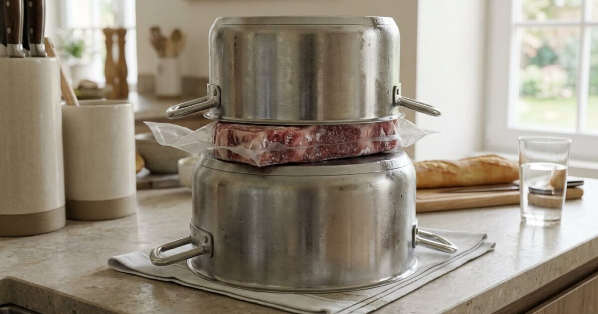 Do You Know the 2-Pot Trick to Defrost Meat in a Flash?